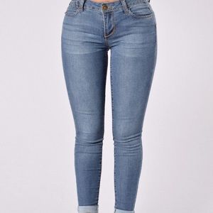 Fashion Nova Skinny Blue Jeans